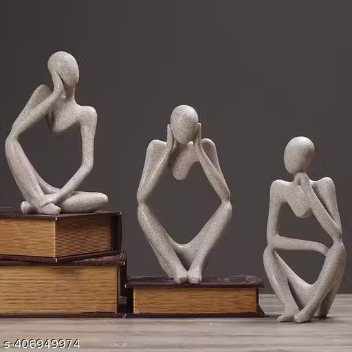 Thinker Statue Set of 3