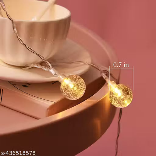 Crystal Ball String Light Warm White Colour [3Meter]